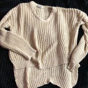 Soft cream sweater perfect for beach days!